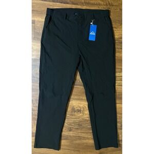 Outdoor Sports Mens Nylon Stretch Straight Leg Pants Size 40x32 Black NEW